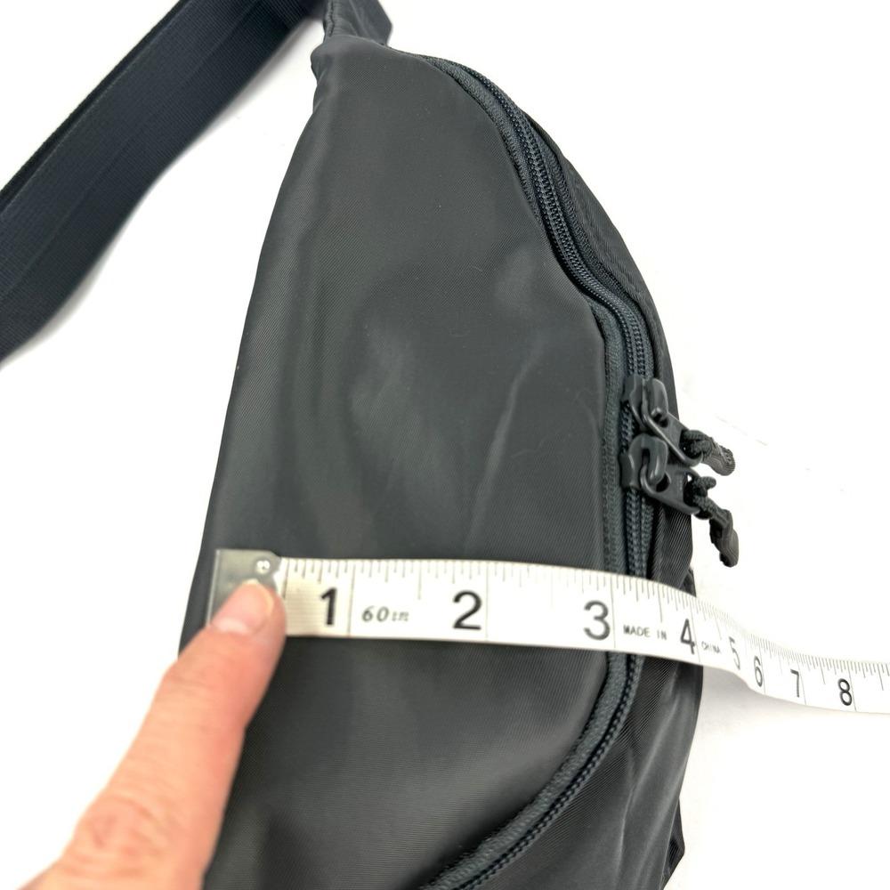 The Foldie Belt Bag Waist Pack Dark Gray Nylon Travel Crossbody RFID Brand New - Picture 9 of 10
